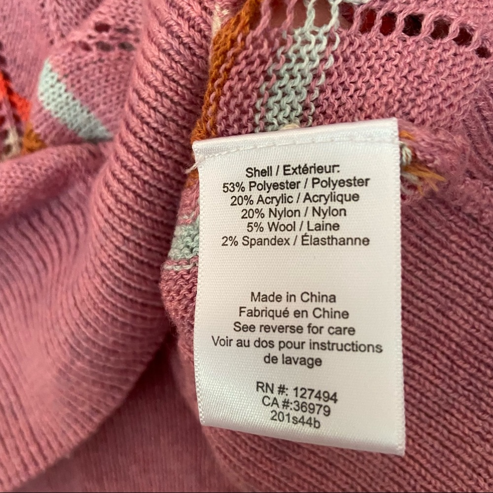 Heartloom pink open knit chevron sweater - Picture 6 of 6